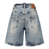 Dsquared2 Bermuda In Denim tinta unita Azzurro per Bambino DQ2828X AZZURRO DSQUARED2 