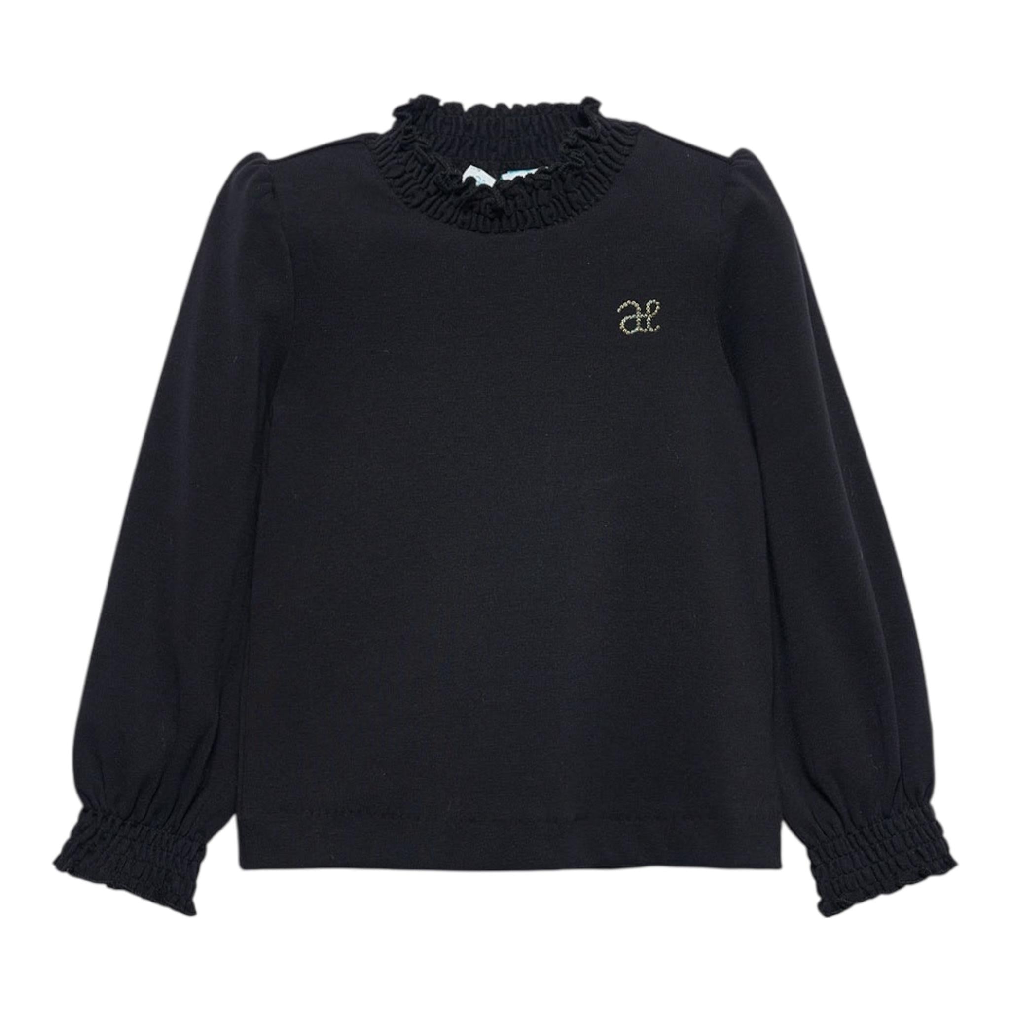 ABEL & LULA shirt tinta unita mezzo collo Nero per Bambina 5672XX NERO ABEL & LULA 