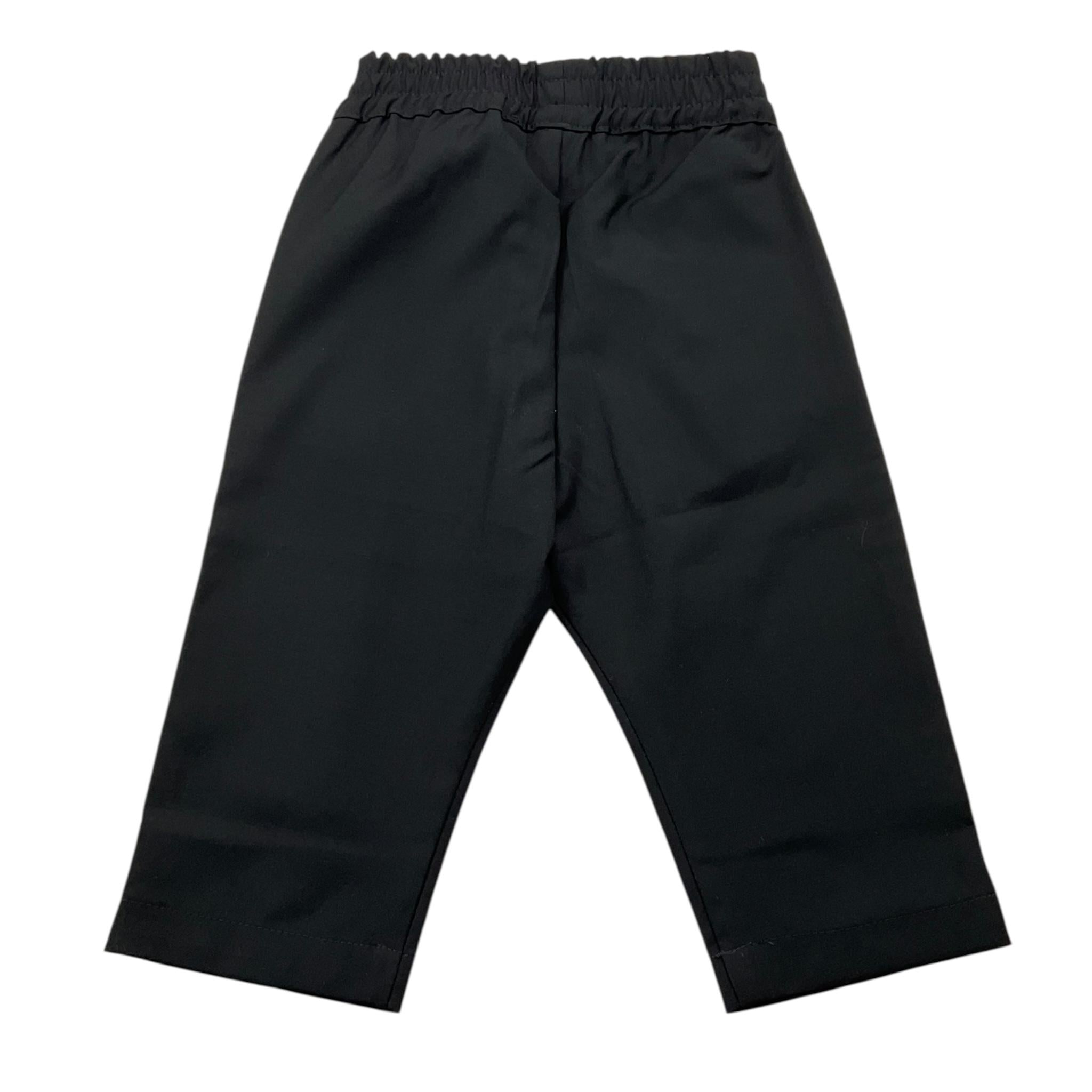 DANIELE ALESSANDRINI pantalone tinta unita con logo Nero per Neonato 1291P00043XX NERO DANIELE ALESSANDRINI 