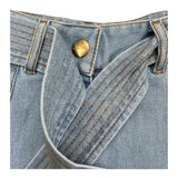 Lanvin Schlichte Jeansshorts mit hellblauem Riemen für Mädchen