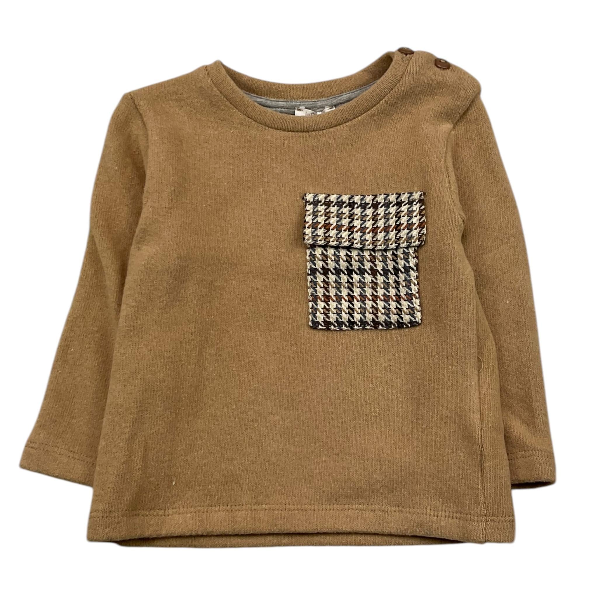LE BEBE' maglia girocollo tinta unita cn taschino Cammello per Neonato LBB5187 CAMMELLO LE BEBE' 