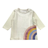 Name.It Shirt, einfarbig, Rundhalsausschnitt, cremefarbener Aufdruck für Baby-Mädchen