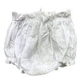 Dou Dou – Schlichte Culotte mit weißer Stickerei für Neugeborene