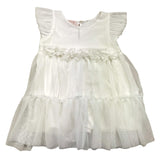 Please Baby-Mädchen Kleid, schlicht, weiß, ärmellos