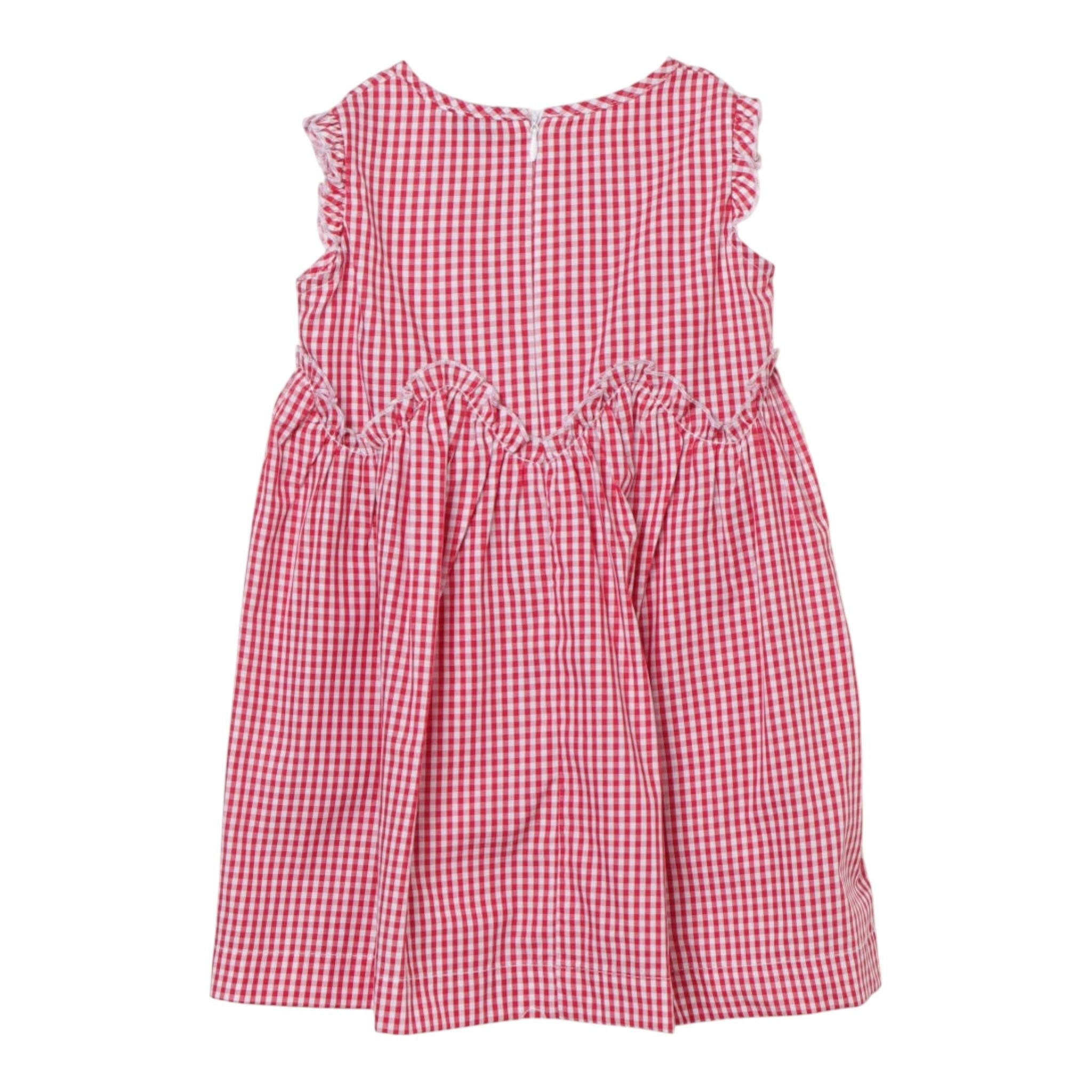 Il Gufo Abito Giromanica Fantasia A Quadretti per Bambina P24VA312C3148 ROSSO IL GUFO 