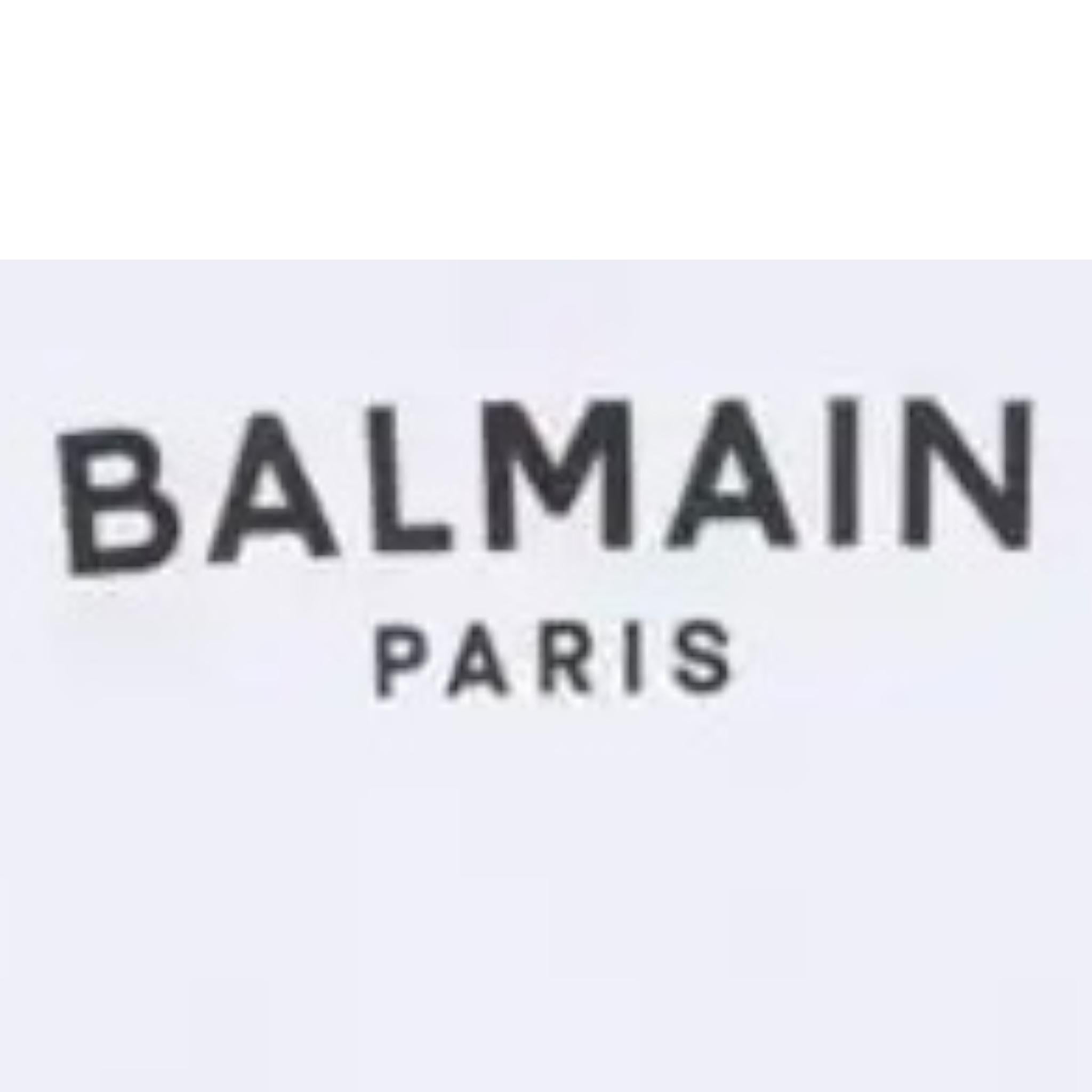 Balmain Felpa Tinta Unita Girocollo con Stampa per Bambino BW4P70 BIANCO BALMAIN 