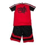 Yours Complete T-Shirt-Bermuda Rot für Kinder