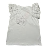 Mariuccia T-Shirt Girocollo Tinta Unit con Rouches per Bambina MMBT361 BIANCO MARIUCCIA 