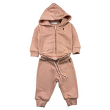 TRUSSARDI completo 2 pezzi felpa-pantalone tinta unita Rosa per Neonata TIA25002 ROSA TRUSSARDI 