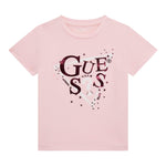 Guess T-Shirt Girocollo Tinta Unita con Logo per Neonata K5RI00K6YW4XXX ROSA GUESS 