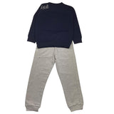 Cesare Paciotti 2-teiliges Set Sweatshirt-Hose zweifarbig blau/grau für Neugeborene