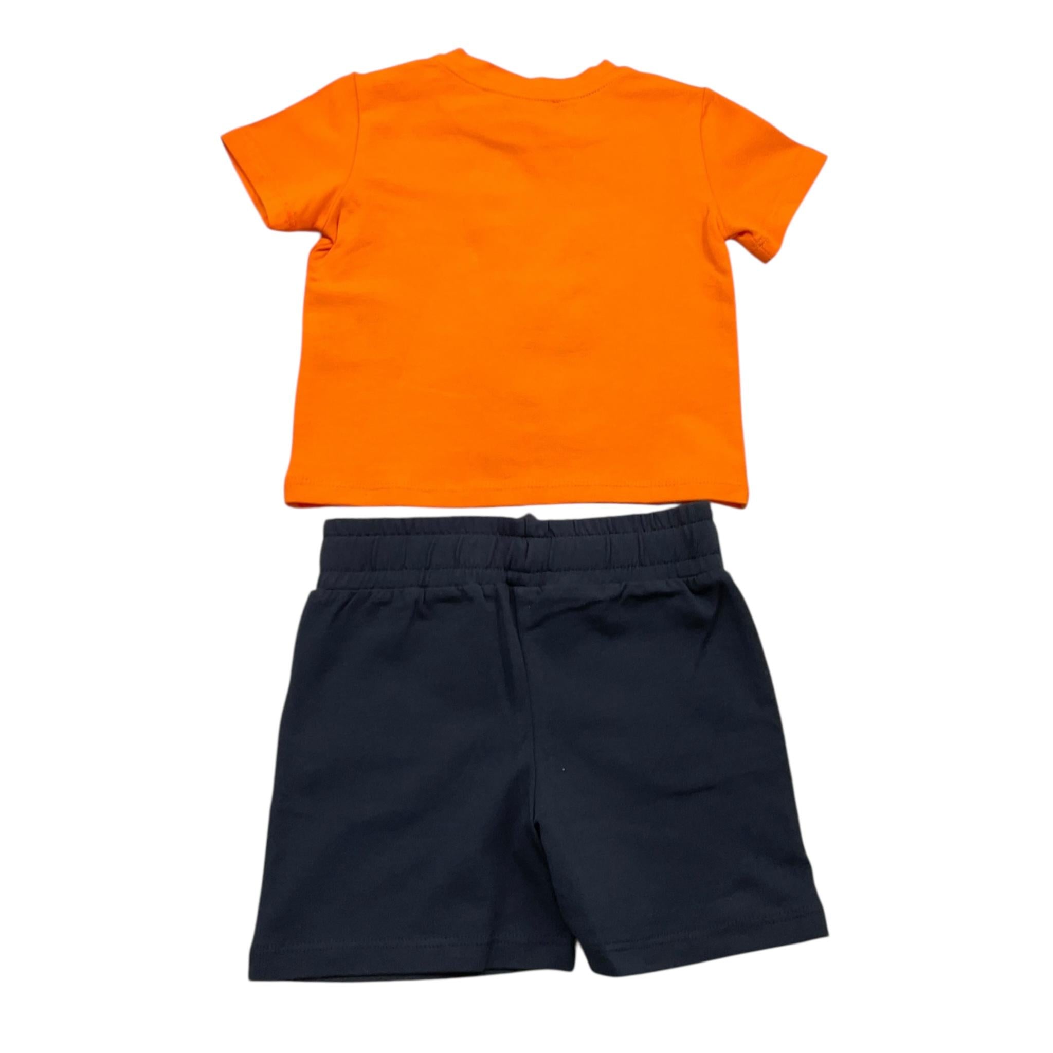 Daniele Alessandrini Completo 2 Pezzi T-Shirt-Bermuda Bicolore per Neonato 1296K00281 ARANCIONE DANIELE ALESSANDRINI 