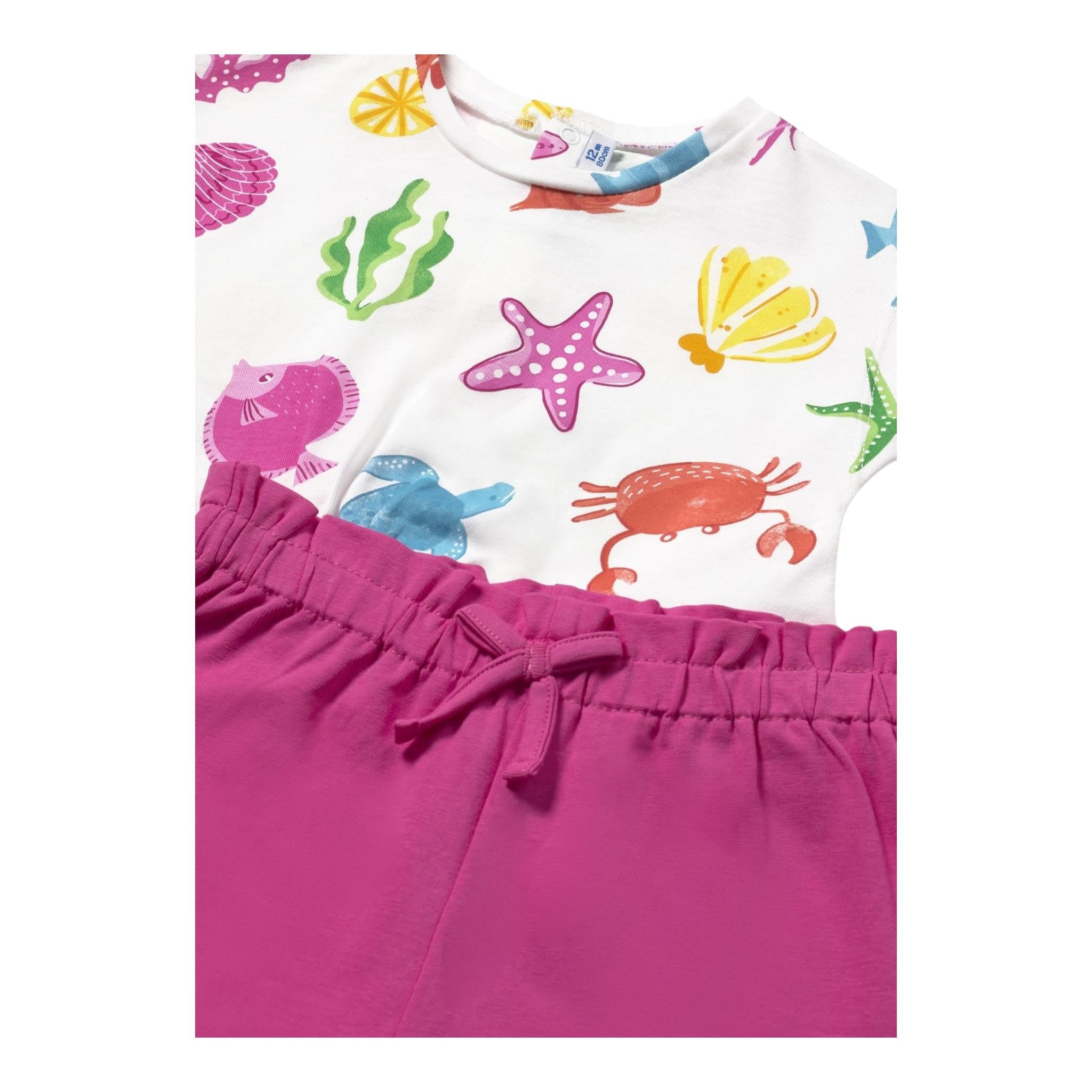 Mayoral Completo 3 Pezzi 2 T-Shirt-Short per Neonata 1232X BIANCO MAYORAL 