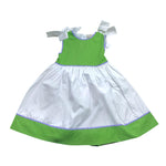 Ilfarobimbi Abito Tinta Unita Giromanica con Fiocchi per Neonata IFB50585 VERDE ILFAROBIMBI 