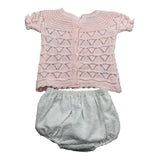 Juliana Completo 2 Pezzi T-Shirt In Maglia-Culotte per Neonata 25065 ROSA JULIANA 