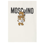 MOSCHINO abito felpa girocollo tinta unita con stampa Panna per Bambina MDV0BN PANNA MOSCHINO 