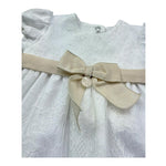 Le Bebe Pagliaccetto Mezza Manica Tinta Unita con Ricami per Neonata LBG6337 BIANCO LE BEBE 