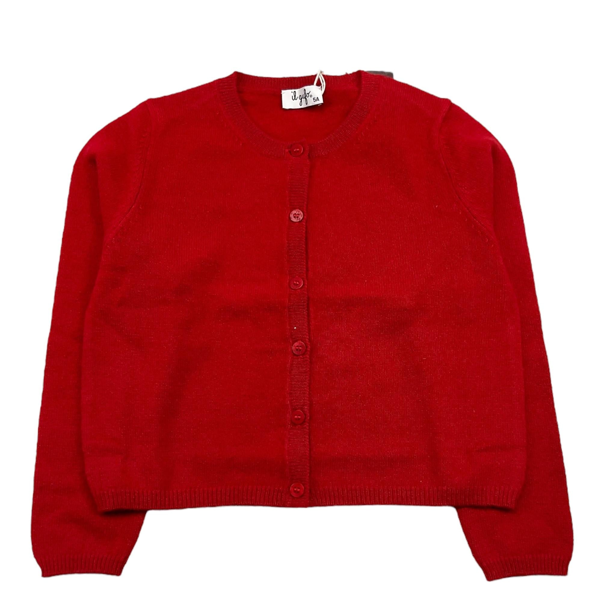 IL GUFO cardigan tinta unita con bottoni Rosso per Neonata A24GF201EM220N ROSSO IL GUFO 