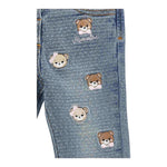 MONNALISA jeans tinta unita con applicazioni Azzurro per Neonata 39D409 AZZURRO MONNALISA 