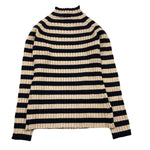 MAYORAL maglia mezzo collo fantasia a righe Blu/beige per Bambino 4062 BLU/BEIGE MAYORAL 