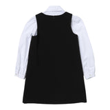 Moschino Set Ärmelloses Kleid Mit Langarmshirt Weiß/Schwarz Für Mädchen