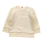 TOMMY HILFIGER felpa tinta unita girocollo con stampa Panna per Neonato KB0KB09048N PANNA TOMMY HILFIGER 