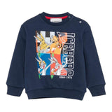 ICEBERG felpa girocollo tinta unita con stampa Blu per Neonato MFICE5327B BLU ICEBERG 