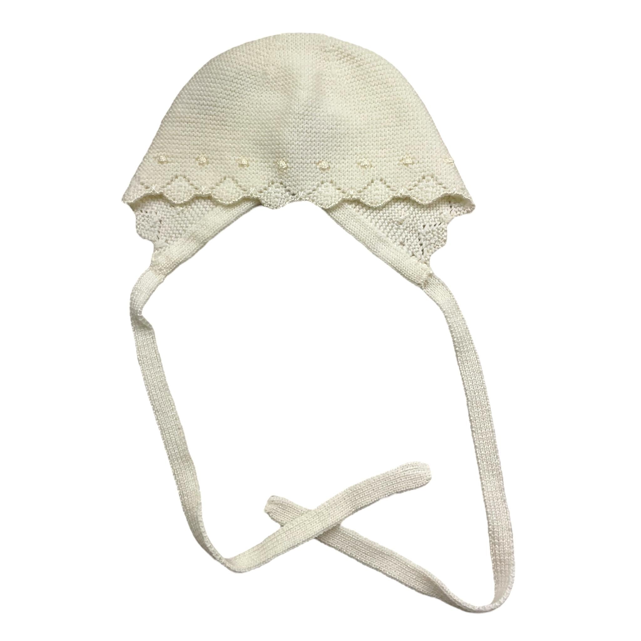 PAZ RODRIGUEZ cappello tinta unita con ricami Panna per Neonata 011111066 PANNA PAZ RODRIGUEZ 