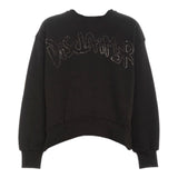 DISCLAIMER felpa tinta unita girocollo con brillantini Nero per Bambina 24IDK58337 NERO DISCLAIMER 