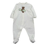 Moschino Tutina Manica Lunga Tinta Unita con Logo per Neonato MOY05L PANNA MOSCHINO 