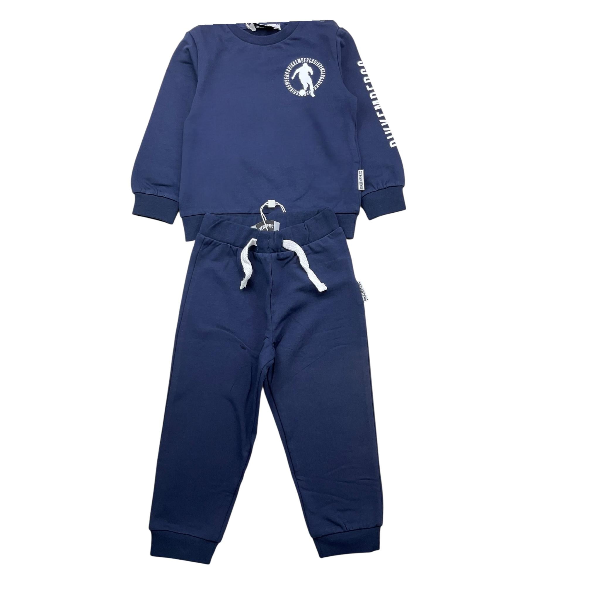 BiKKEMBERGS completo 2pz felpa-pantalone tinta unita Blu per Bambino BK2975J BLU BiKKEMBERGS 