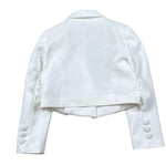 Fun & Fun Giacca Tinta Unita con Applicazioni per Bambina FNCBJK00989X BIANCO FUN & FUN 