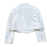 Fun & Fun Giacca Tinta Unita con Applicazioni per Bambina FNCBJK00989X BIANCO FUN & FUN 