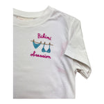 Saint Barth T-Shirt Girocollo Tinta Unita con Stampa per Bambina BIKINI BIANCO SAINT BARTH 