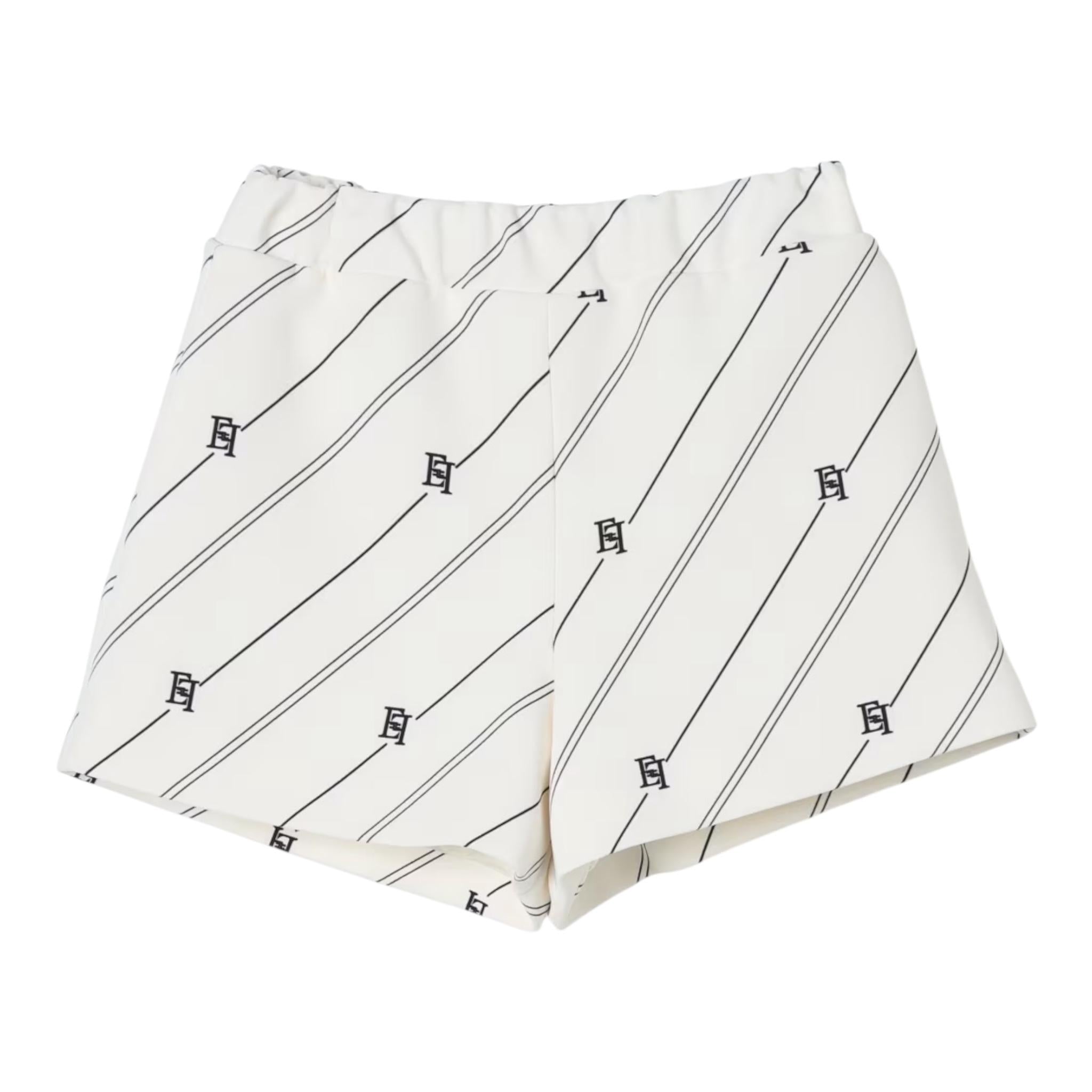 ELISABETTA FRANCHI short tinta unita con elastico in vita Panna per Neonata EFBE020 PANNA ELISABETTA FRANCHI 