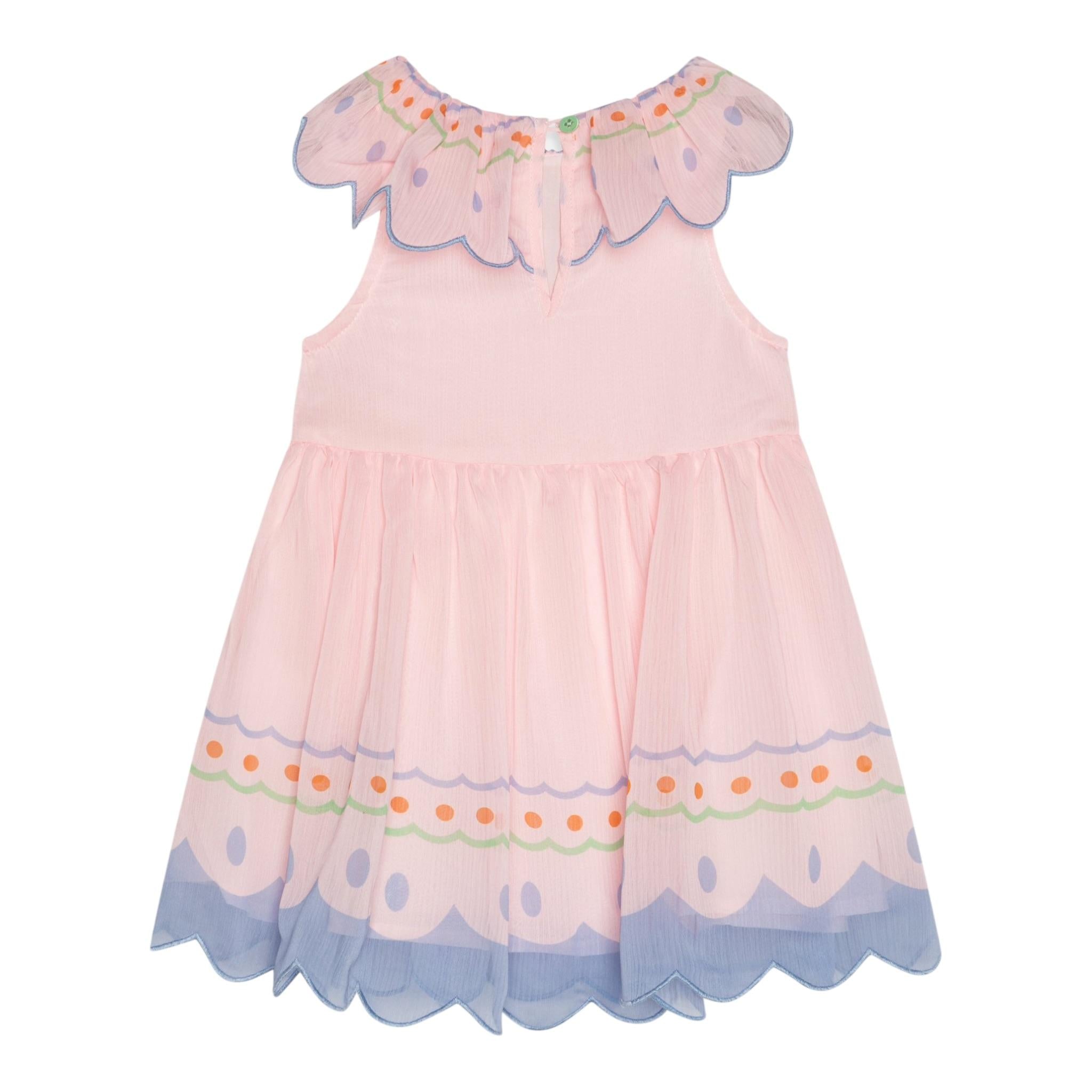 Stella Mccartney Abito Mezza Manica Tinta Unita con Ricami per Neonata TW1052 ROSA STELLA McCARTNEY 