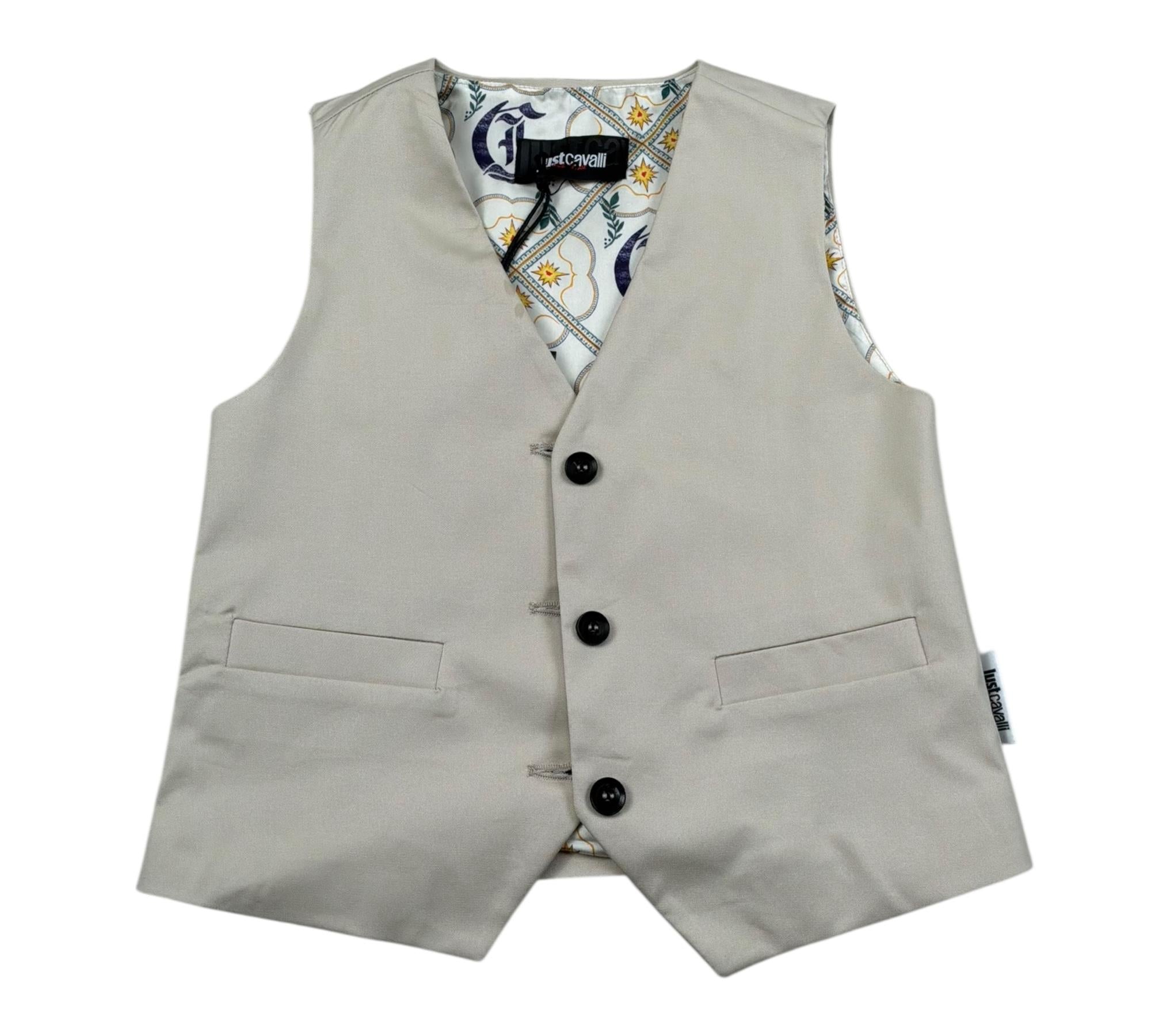 Just Cavalli Gilet Tinta Unita per Bambino JBP2613GT BEIGE JUST CAVALLI 