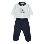 Lalalu' Completo 2 Pezzi Shirt-Ghettina per Neonato CPL6P BIANCO/BLU LALALU' 