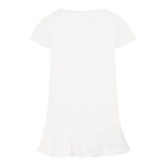 Monnalisa Maxi T-Shirt Girocollo Tinta Unita con Brillantini per Bambina 19E620 BIANCO MONNALISA 