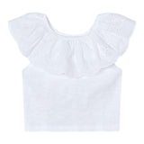 Mayoral Top Tinta Unita con Scollo A Barca per Bambina 3012X BIANCO MAYORAL 