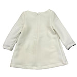 MISS GRANT abito manica lunga tinta unita cn fiocchi in contrasto Panna per Bambina MG1203J PANNA MISS GRANT 