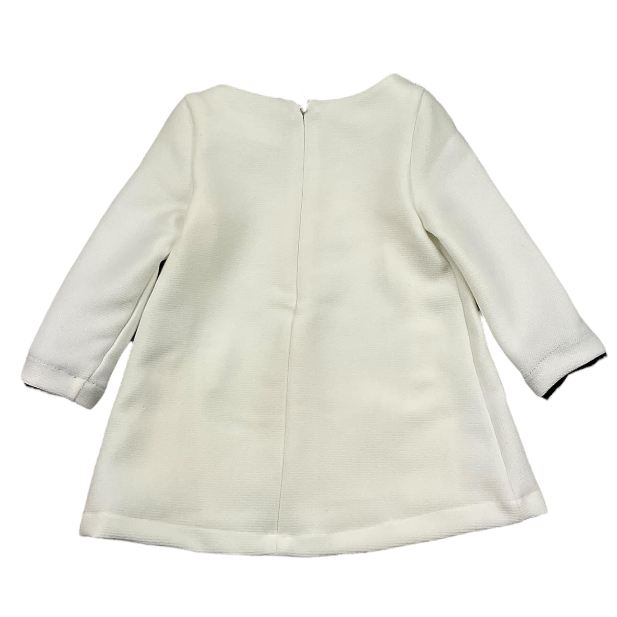 MISS GRANT abito manica lunga tinta unita cn fiocchi in contrasto Panna per Bambina MG1203J PANNA MISS GRANT 