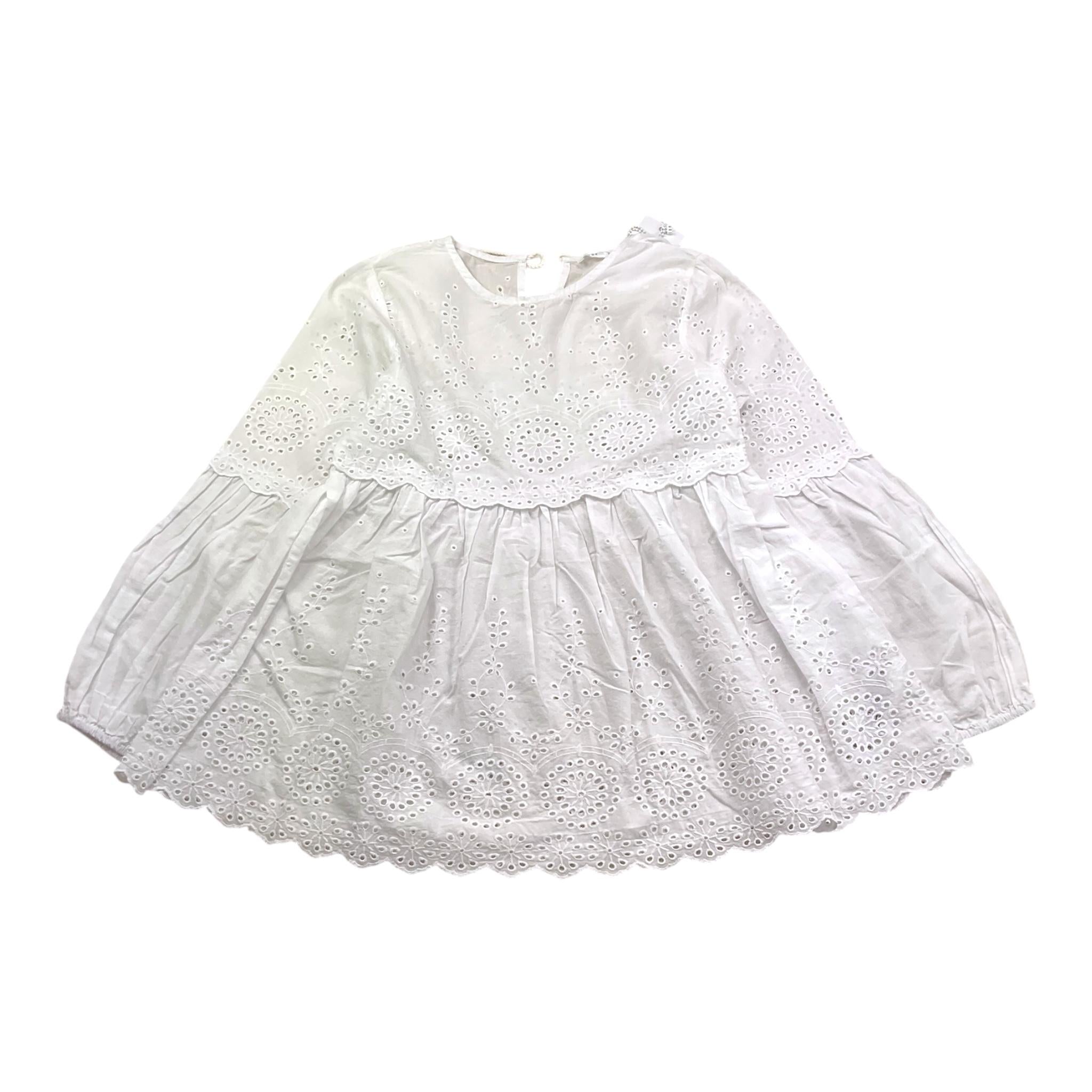 Met Camicia Traforato Tinta Unita per Bambina ME365 BIANCO MET 