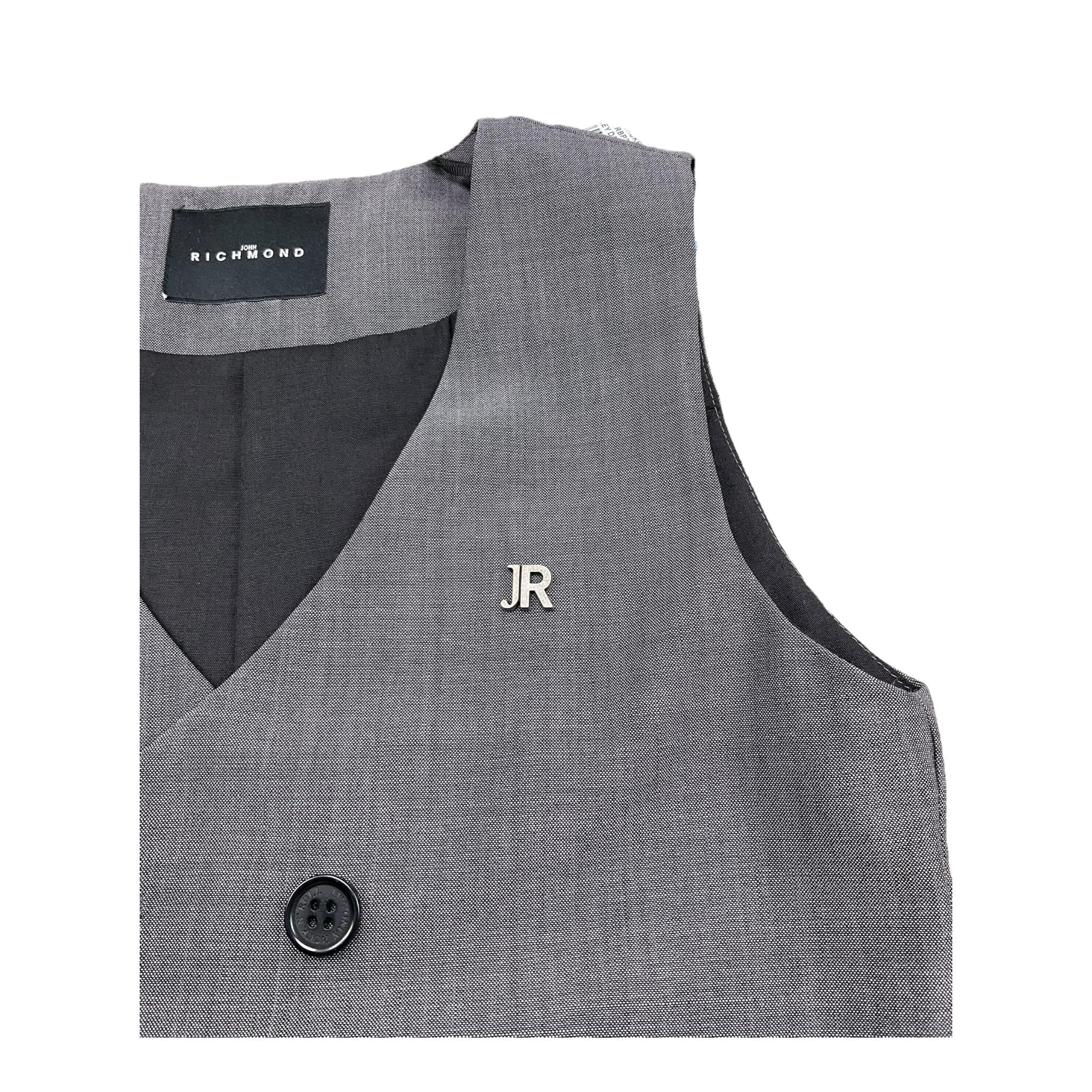 John Richmond Gilet Tinta Unita Doppiopetto per Bambino RBP25224GT GRIGIO JOHN RICHMOND 