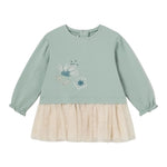 MAYORAL abito tinta unita con tulle Verde acqua per Neonata 2919 VERDE ACQUA MAYORAL 