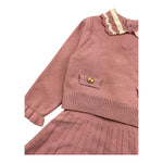 ABEL & LULA completo 2 pezzi maglia-gonna tinta unita Rosa per Neonata 5516 ROSA ABEL & LULA 