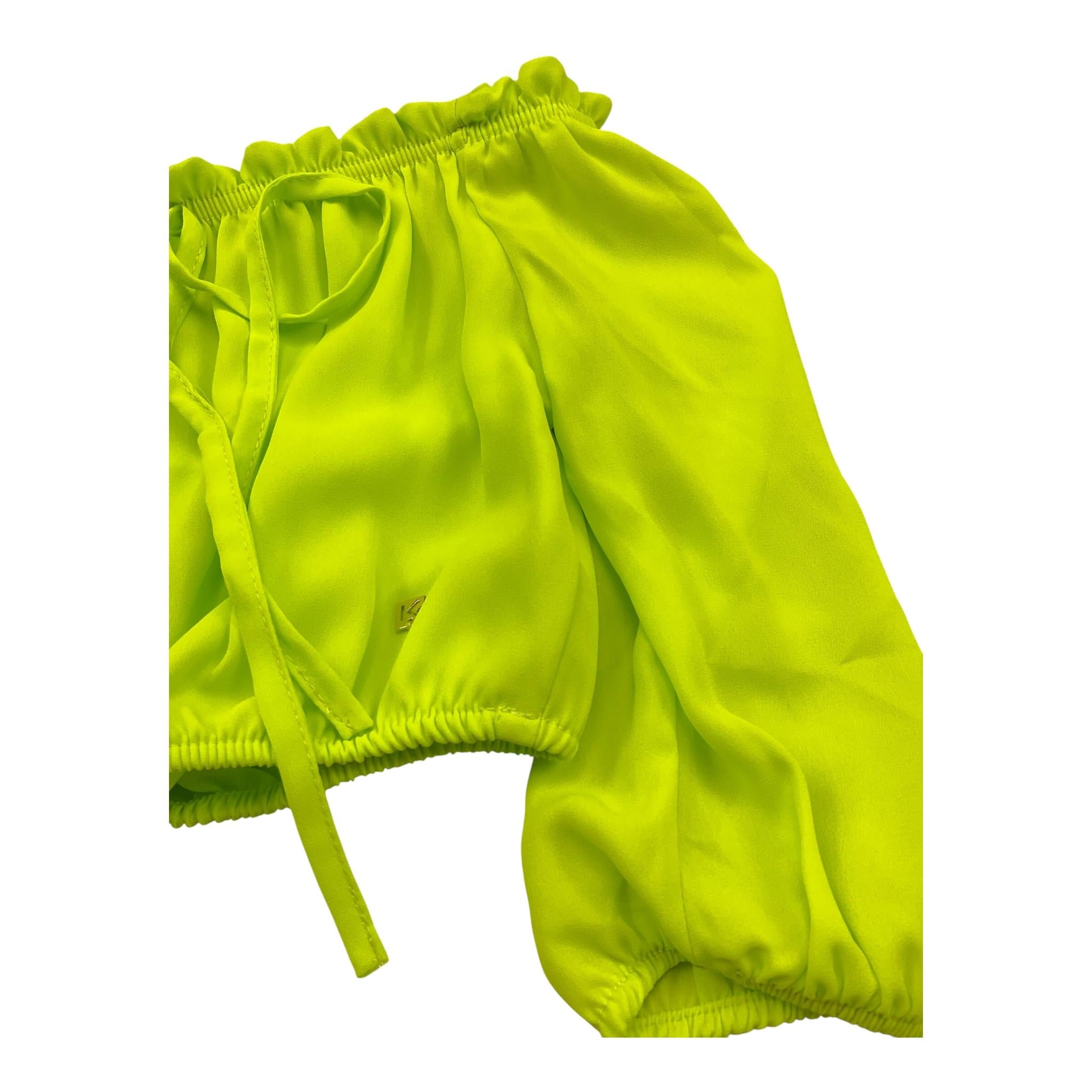 Kocca Top Tinta Unita con Scollo A Barca per Bambina P23JBL9481 VERDE Kocca 