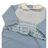 Dolcimonelli Tutita tinta unita con Ricami Azzurro per Neonata 436508008 AZZURRO DOLCIMONELLI 