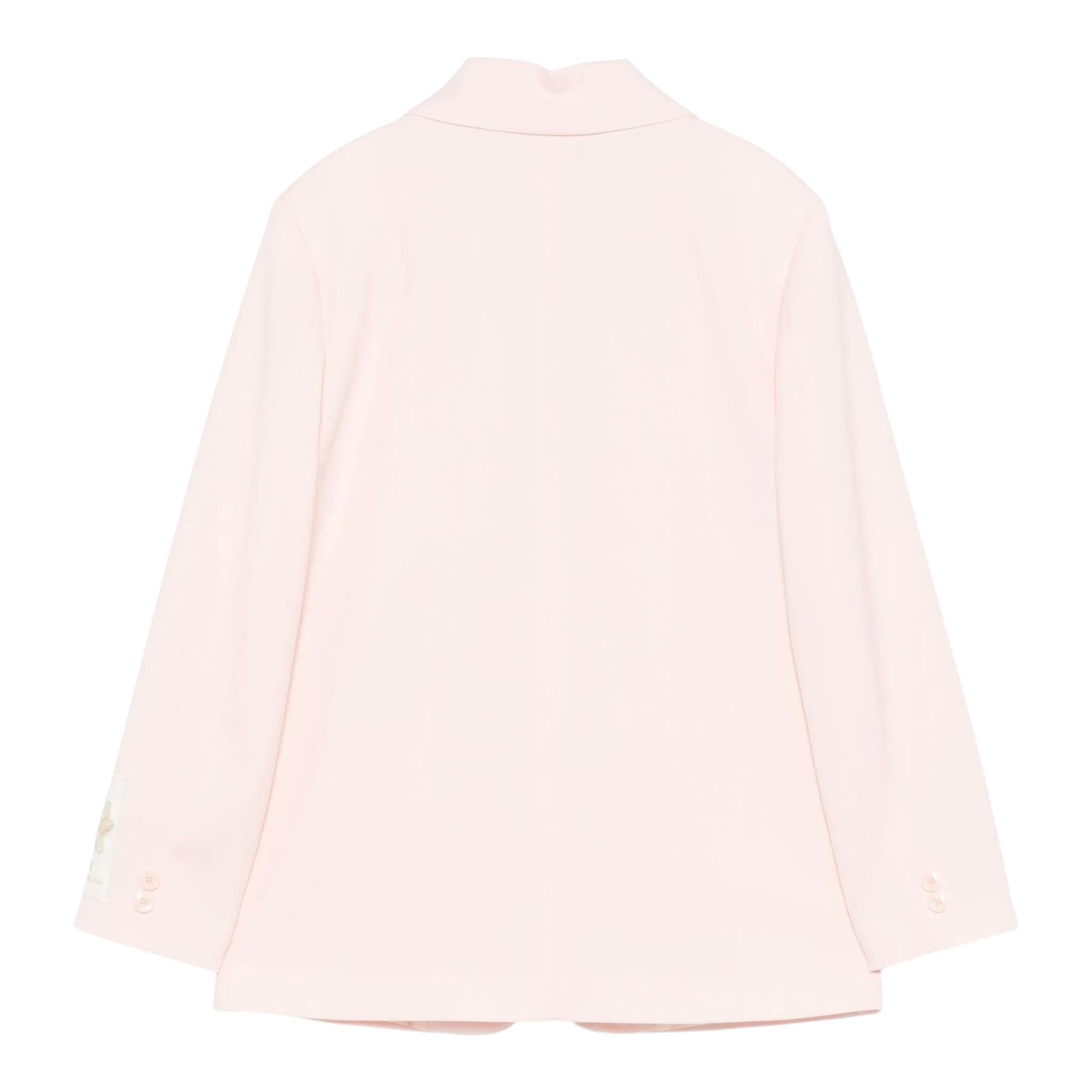 Elisabetta Franchi Giacca Tinta Unita con Logo per Bambina EFGC064 ROSA ELISABETTA FRANCHI 