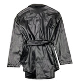 NAICE camicia manica lunga in ecopelle tinta unita Nero per Bambina 23982 NERO NAICE 